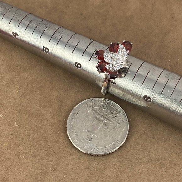 NEW Full of Life Sparkling Mozambique Garnet Size 7 Ring - Picture 3 of 5